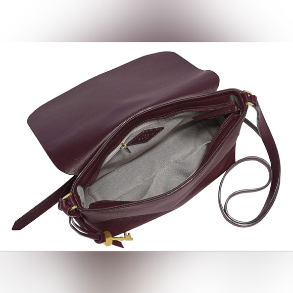 Fossil Maya Flap Crosbody Bag - Burgendy! - Picture 2 of 2